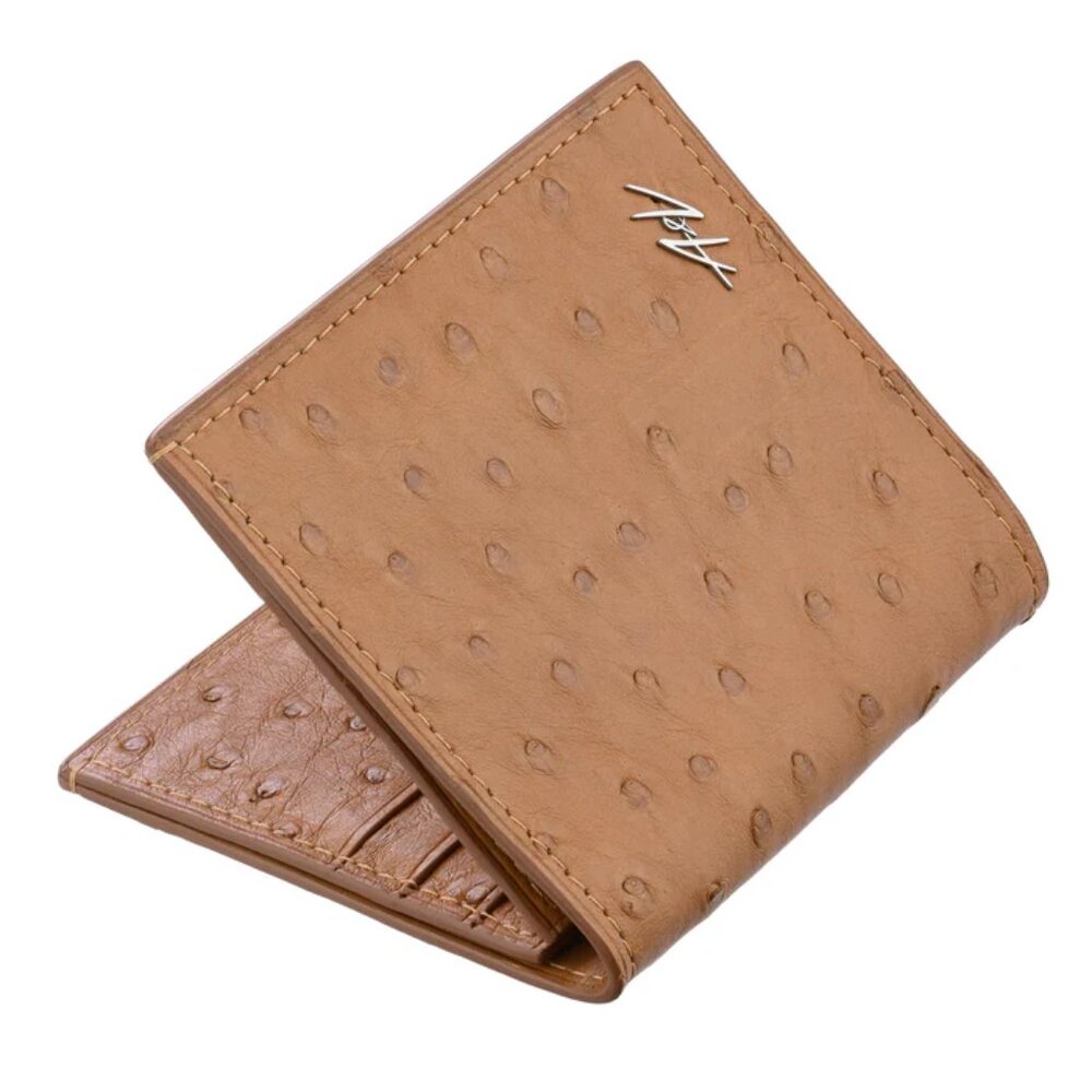 Handmade Ostrich Leather Slim Wallet – Tucson Luxury Minimalist Wallet